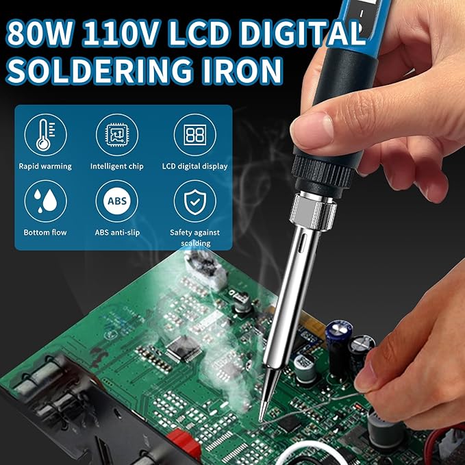 Soldering iron kit, fast heating within 10 seconds LCD digital adjustable - Image 2