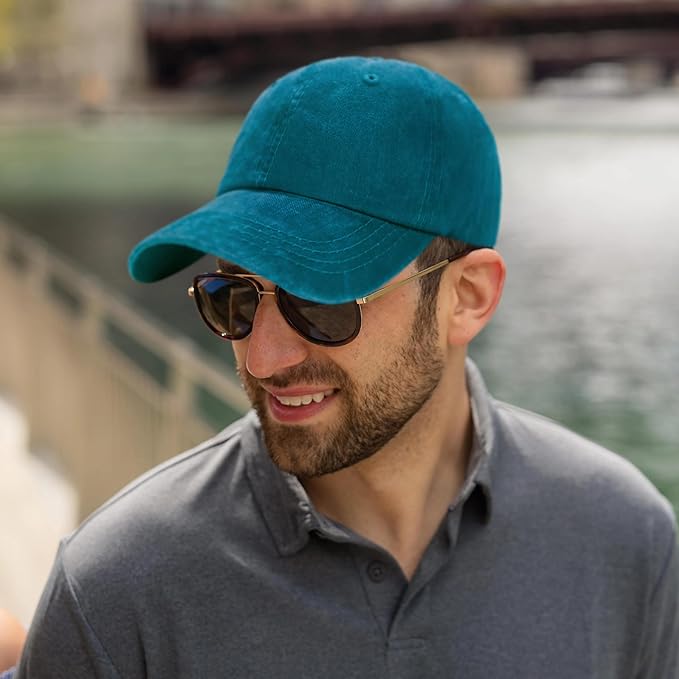 Edoneery Men Women Baseball Cap-Low Profile Adjustable Washed Cotton Golf Dad Hat