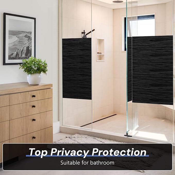 Haton Blackout Window Film, Static Cling Frosted Privacy - Image 3