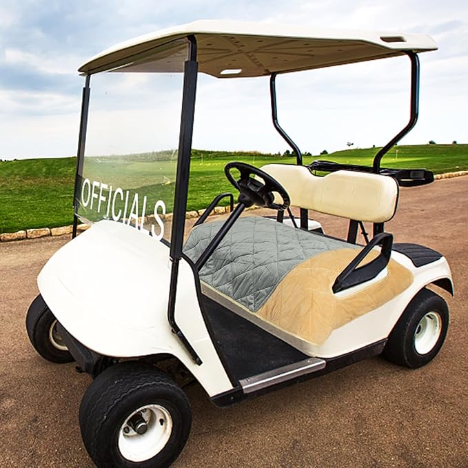 Golf Cart Seat Covers,EZGO Seat Cover,Heavy Duty Golf Cart Seat Blanket,Waterproof Travel Sports Cart Seat Cushion Covers for 2 Person Seats Club Car,Winter Golf Cart Accessories,Golf Cart Seat Cover