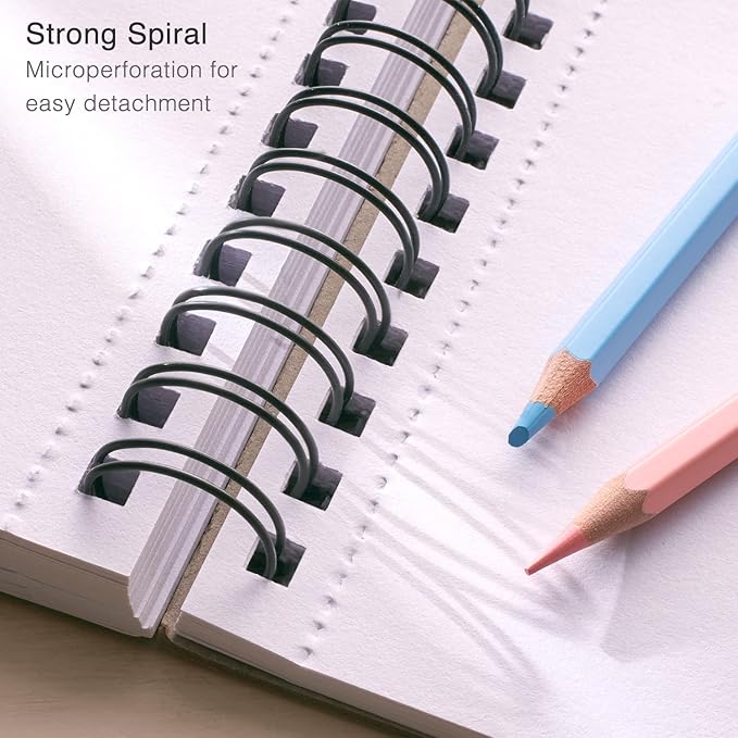 ARTISTIC EYE 9x12 Premium Mixed Media Sketchbooks: Pack of 2, 160 GSM, Spiral - Image 5