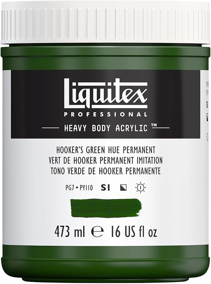 Liquitex Professional Heavy Body Acrylic Paint, 16-oz Pot, Hookers Green Hue by Liquitex