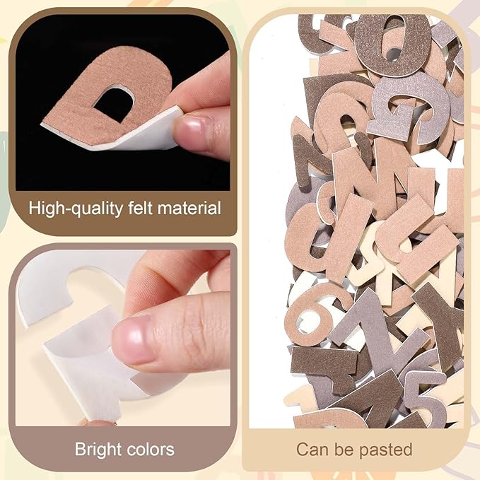Breling 310 Pieces Felt Bulletin Board Letters Sticker - Image 3