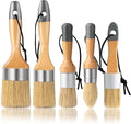 Chalk Paint Brush, Wax Paint Brush Set of 5, Wax Brushes and Chalk Paint by YiBaiBrush