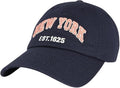 Elidan NY Dad Hat New York EST.1625 Cotton Cap, Adjust Buckle Strap, Unstructured Low-Profile NY Baseball Cap for Men & Women