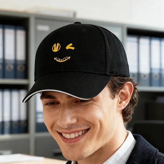 Embroidered Baseball Cap for Men Women, Breathable Cotton Adjustable Hat, Various Patterns for Casual Daily Outfits