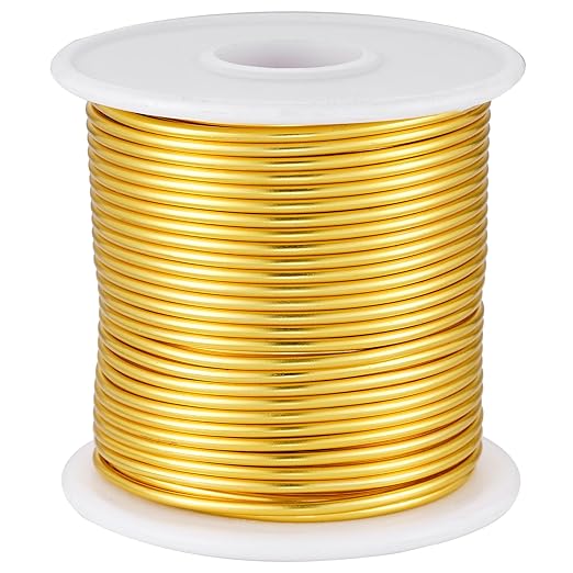 12 Gauge Gold Aluminum Craft Wire by OZXCHIXU