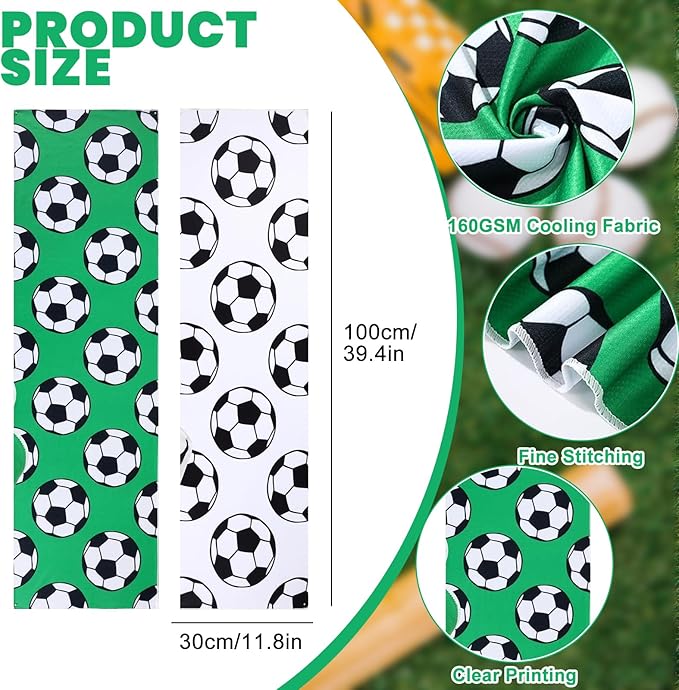 2pcs Soccer Cooling Towels for Bogg Bag – 160GSM Breathable Ice Towels, Thickened Chilly Sports Accessories for Beach/Gym/Travel/Workout, Bogg Bag Companion,Sweat-Absorbing/Quick-Drying