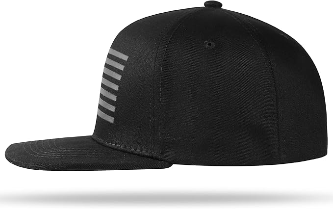 UALON Baseball Cap, Snapback Trucker Hat for Men & Women with American Flag and Adjustable, Breathable Mesh, Flat Bill Hats