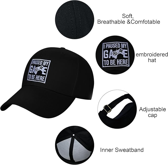 Embroidered Baseball Cap for Women Men Adjustable Baseball Hat Black Baseball Cap Trucker Hat