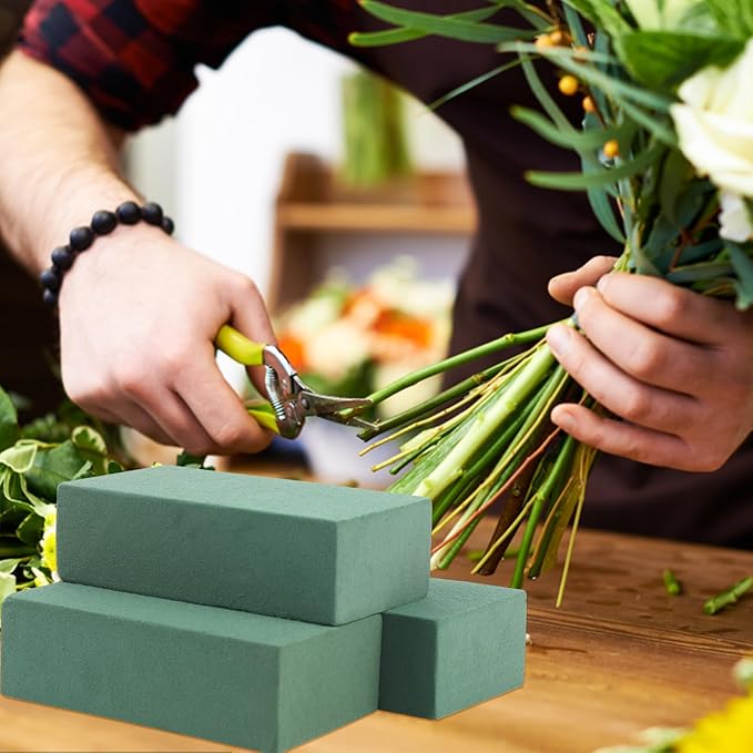 CCINEE 3 Pcs Floral Foam Bricks, Mini Florist Flower Foam Green Blocks Supplies - Image 5