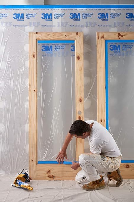 3M Hand Masker Advanced Masking Film, 48 in x 180 ft, Static Cling Keeps Film - Image 7