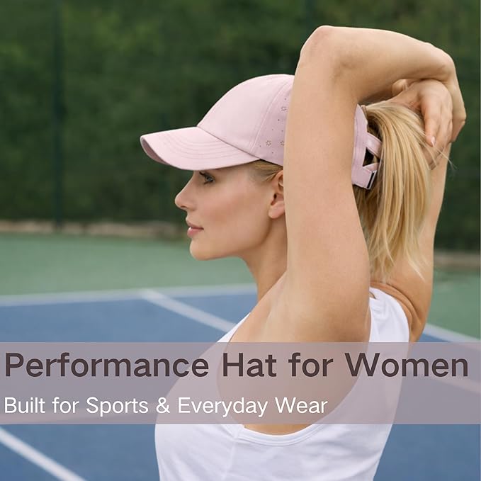 ZTL Women's High Ponytail Baseball Cap Performance Running Hat Quick Dry Mesh Sports Cap Unstructured Dad Trucker Hats