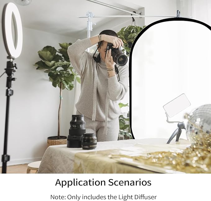 Selens Oval Light Diffuser, 59x78in/150x200cm Collapsible Pop-up Soft Light - Image 2