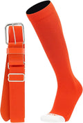 MadSportsStuff Softball or Baseball Socks and Belt Combo - Youth and Adult Sizes Boys and Girls Men and Women