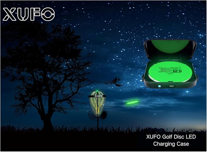 X-UFO Fast-Charging Golf Disc LED Charging Case Portable Night Golf Disc Gear—The Ideal Choice for Night Training and Tournaments