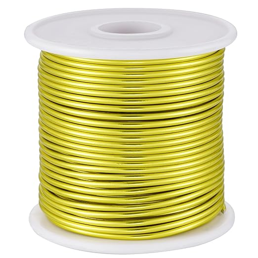 12 Gauge Yellow Green Aluminum Craft Wire by OZXCHIXU