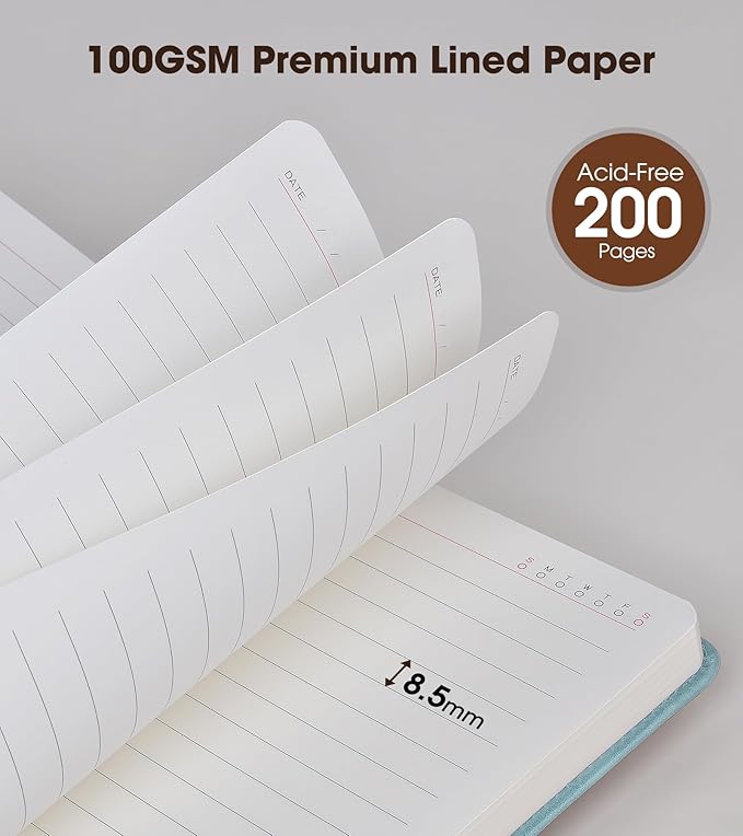 A5 Lined Leather Journal Notebook - Image 4