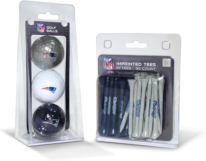Team Golf NFL Kansas City Chiefs 3 Golf Balls and 50 Golf Tees Logo Imprinted Golf Balls (3 Count) & 2-3/4" Regulation Golf Tees (50 Count), Multi Colored