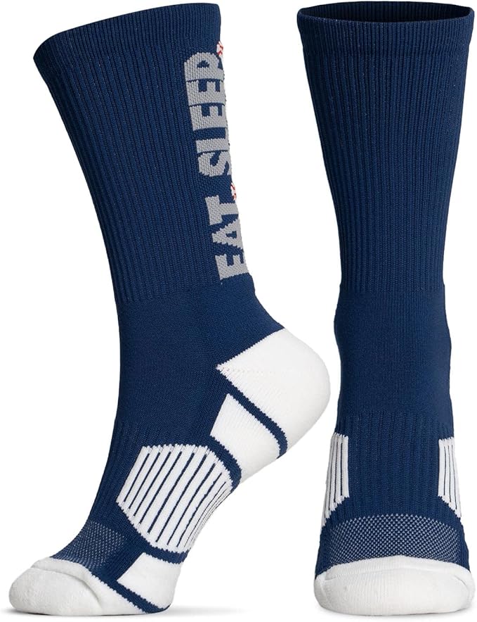 ChalkTalkSPORTS Baseball Performance Crew Socks - Boston Socks - Youth & Adult - Baseball Mid-Calf Socks