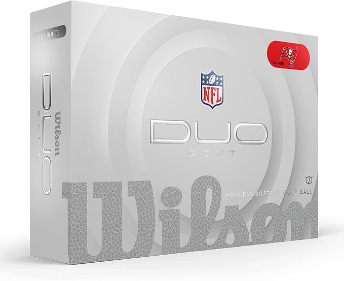 WILSON 2025 Duo Soft NFL Golf Ball - 12 Balls, White, Atlanta Falcons