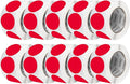 Perco Red 3-Inch Perforated Circle Dot Sticker Labels — 10 Rolls, 000 Round by Perco