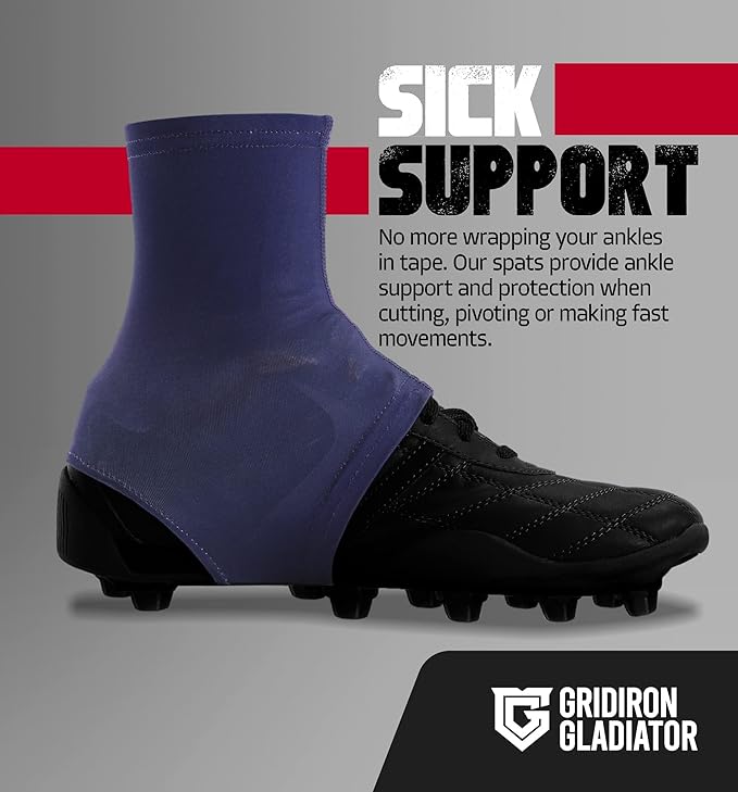 Gridiron Gladiator Cleat Covers - Football Spats - Football Cleat Cover - Cleat Spats for Soccer, Baseball & Softball
