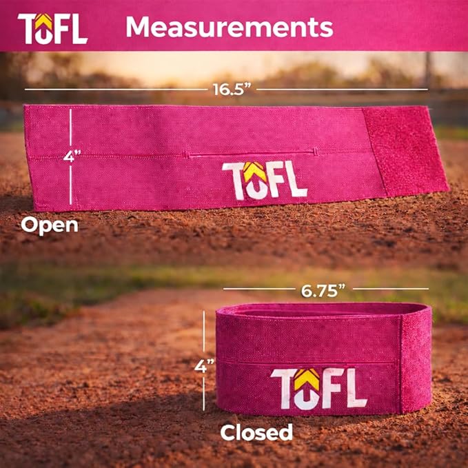 TOFL Baseball Glove Wrap Band for Mitt Shaping | Elastic Strap with Adjustable Closure for Pocket Forming & Storage | Youth & Adult Softball Mitt Care Accessory (Color & Quantity Options)