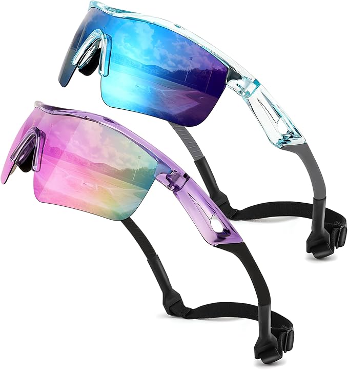 FEISEDY Kids Teens Baseball Polarized Sunglasses Sports TR90 Frame Boys Girls Cycling B2454