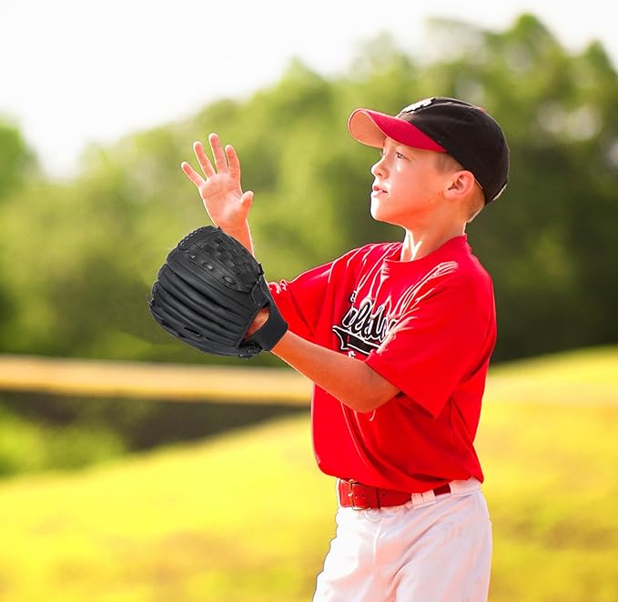 Baseball Glove + Ball Sets, Softball Glove, Baseball Mitt, 10.5''-12.5'' for Youth/Adult Training and Beginner Play, Synthetic Leather Softball Mitt