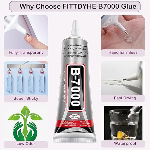 B7000 Jewelry Glue for Making, FITTDYHE 1PCS 50ML/1.69 fl oz Clear Adhesive for - Image 3