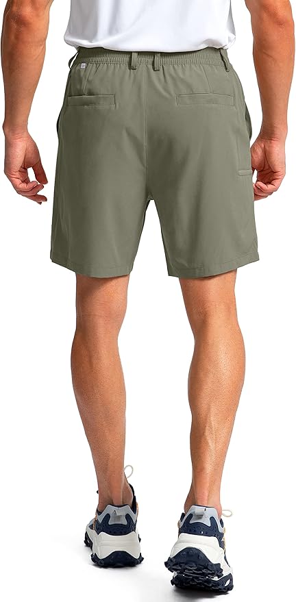 Pinkbomb Men's Golf Shorts with 6 Pockets Stretch Quick Dry Hiking Work Dress Shorts for Men