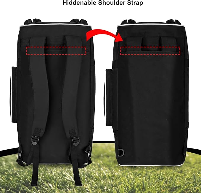 LARIPOP Baseball Bag Softball Duffel Bag for Youth Adult, 70L Sports Gear Bag with Bat Sleeves & Shoe Compartment