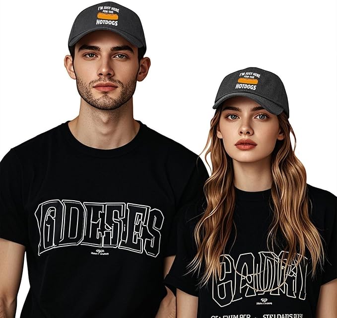 I'm JUST HERE for The Hotdogs Hats for Men Baseball Caps Trendy Washed Workout Hats Light Weight