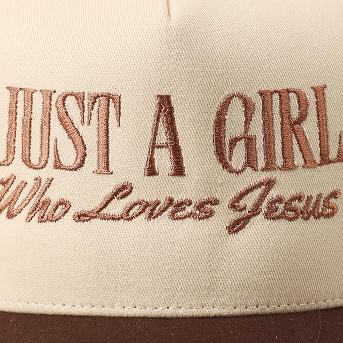 MIRMARU Two-Tone Vintage Canvas Trucker Hats for Men & Women, Adjustable Size Baseball Caps with Trendy Embroidered Design