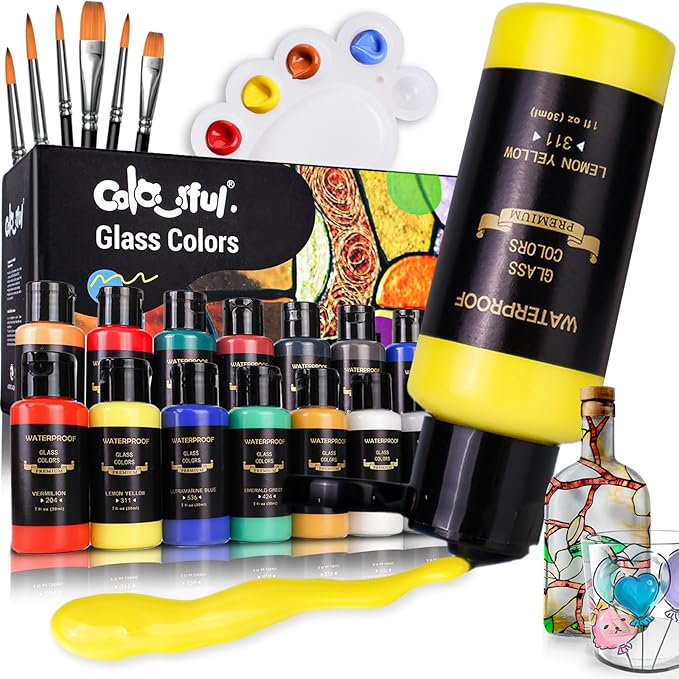 Colorful Stain Glass Paint Set by colorful