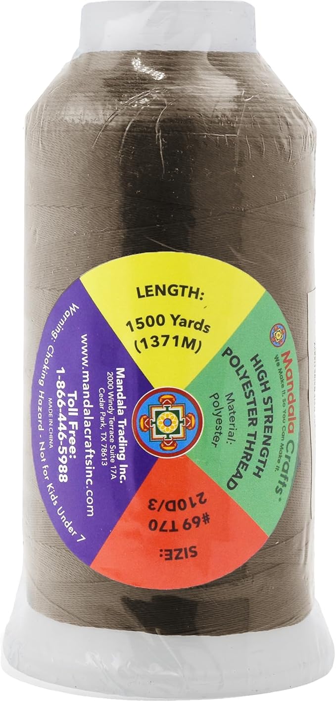 Mandala Crafts Dark Beige Heavy Duty Thread - Image 3
