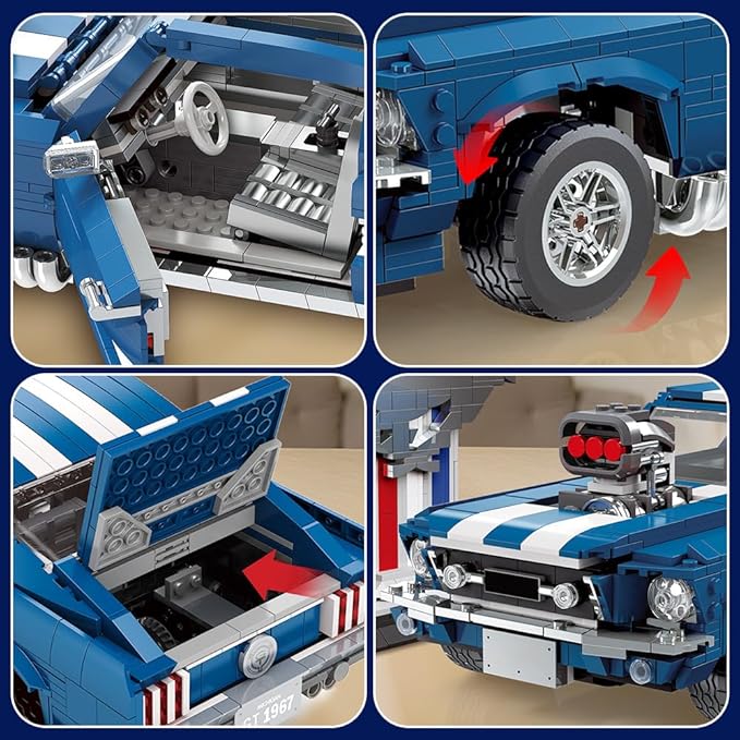 Sports GTRS Car Building Blocks Toys Boys or Adults Kits，1:10 MOC Building Set - Image 2