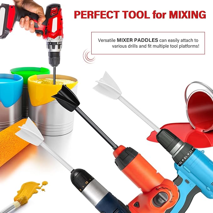 4 Pcs Resin Mixer Paddles for Resin Drill, Epoxy Mixer Attachment for Drill - Image 6