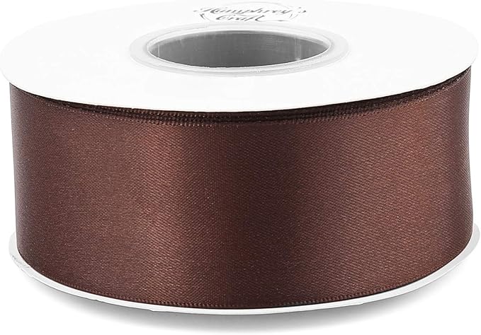 Humphrey's Craft 1-1/2 Inch Brown Double Faced Satin Ribbon - Image 3