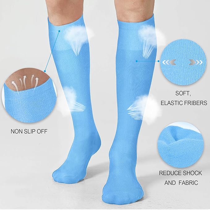 XZQTIVE Baseball Softball Socks and Baseball Softball Belt Combo Set Knee-High Soccer Socks for Kids Youth Adult