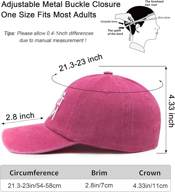Waldeal Women's Embroidered Dog Mom Hat Adjustable Denim Baseball Cap
