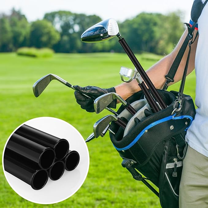 Wettarn 21 Pcs Golf Bag Tubes Bulk, Golf Clubs Protection Dividers Tube Black Plastic 1.5'' Diameter Individual Holder Tubes Accessories for Clubs Bag Separation and Organization for Men Women