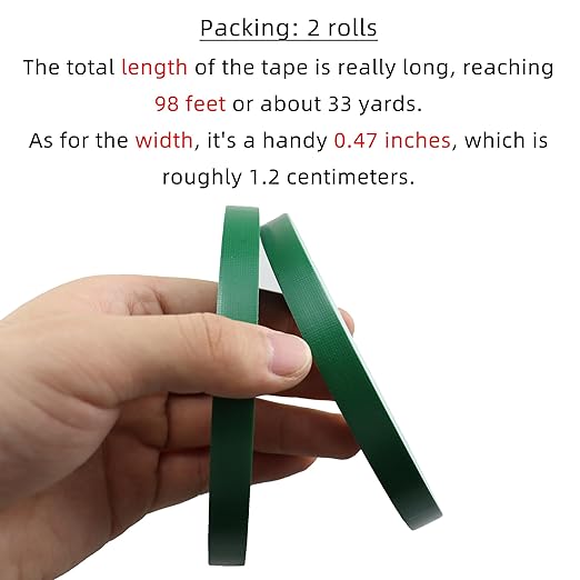 2 PCS Green Floral Tape, 0.5" Flower Stem Wrap Tapes, Waterproof Florist Tape - Image 5