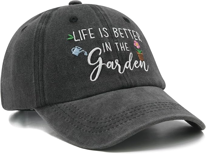 Gardening Gifts for Women, Gardening Hat, Mothers Day Plant Gift for Mom Grandma, Adjustable Embroidered Baseball Cap