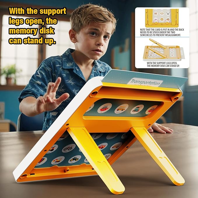 Matching Memory Game for Kids Ages 3 4 5 6 7 8 9, 8 Double-Sided Cards Board - Image 7
