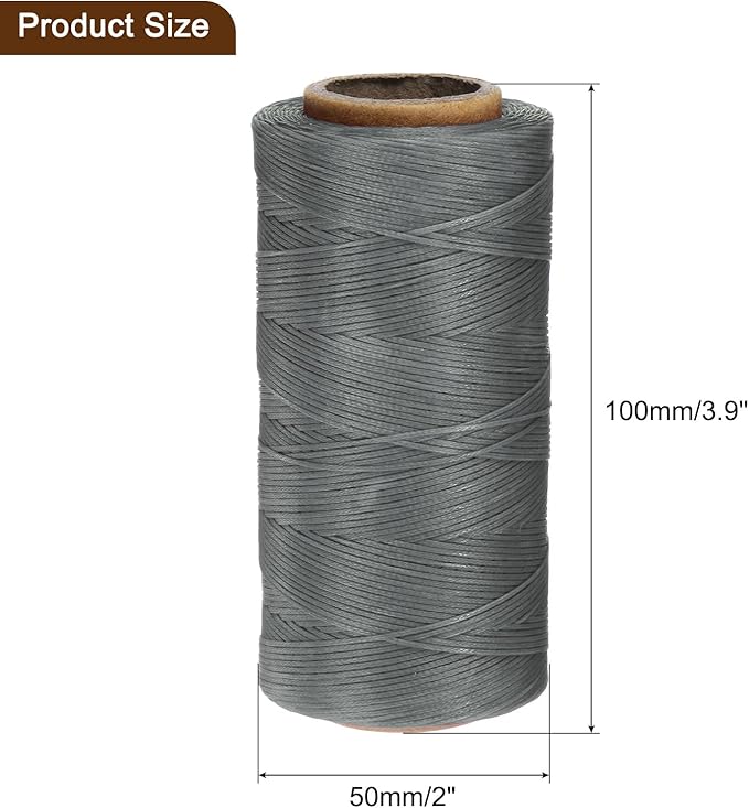 uxcell 150D 0.8mm Flat Waxed Thread 284 Yards Polyester Leather Sewing Waxed - Image 2