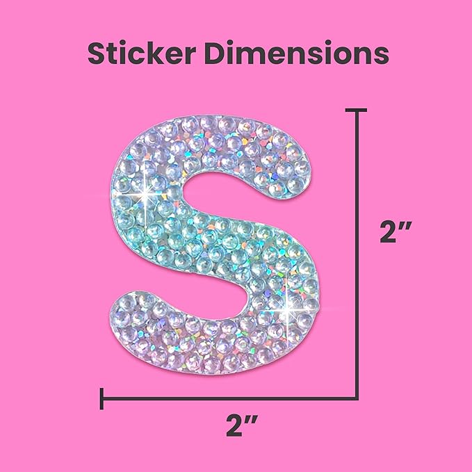 StickerBeans® Rhinestone Alphabet Letter Sticker S - Image 4