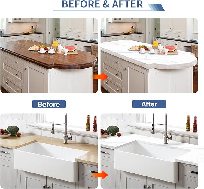 GLAINTE White Marble Countertop Paint Kit - Image 5