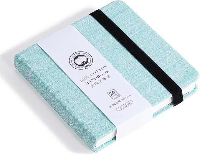 Lightwish Square Watercolor Journal, 100% Cotton, 300gsm/140lb, 24 Sheets Hot - Image 9